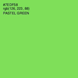 #7EDF58 - Pastel Green Color Image